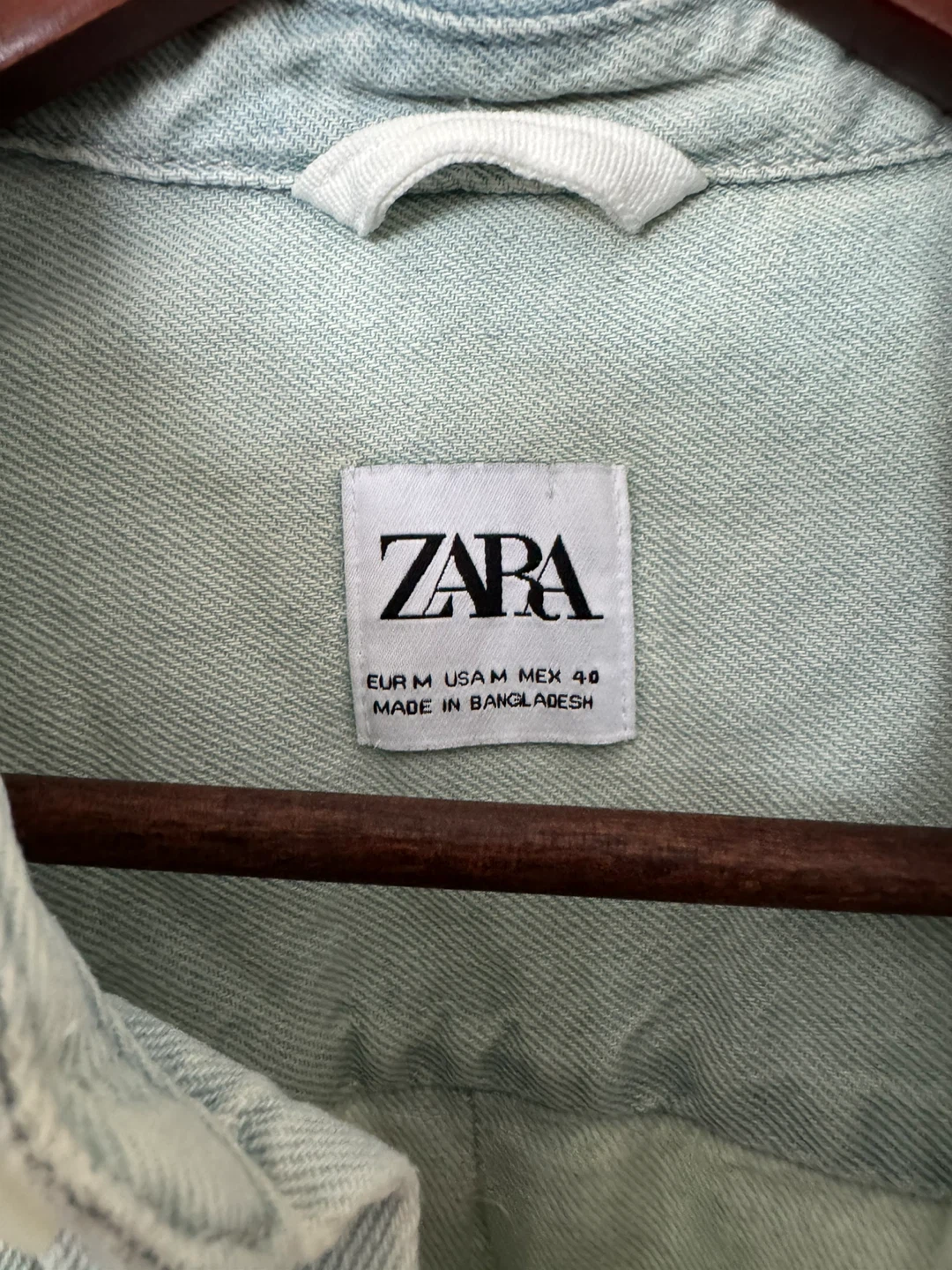 ZARA Light Wash Denim Shirt - photo 3