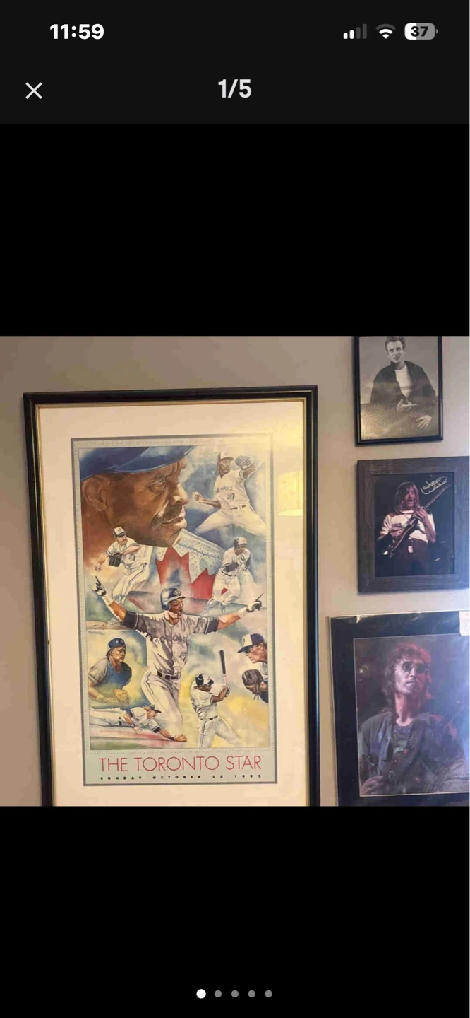 Toronto Star Baseball Poster - October 25 1992 - photo 2