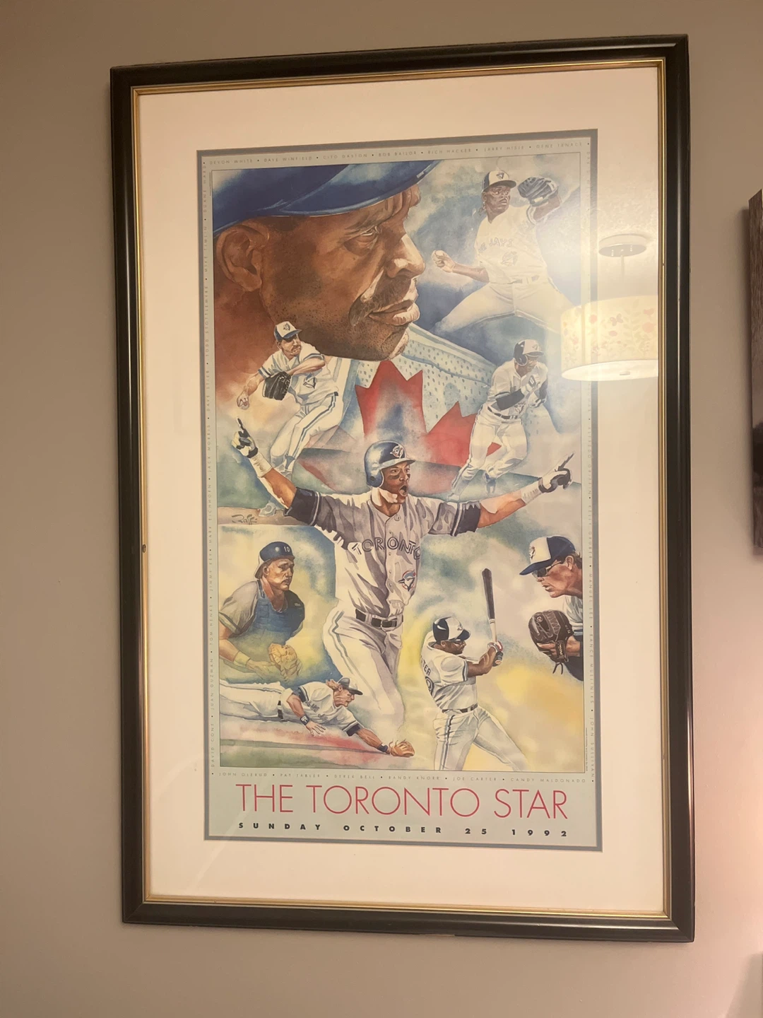 Toronto Star Baseball Poster - October 25 1992