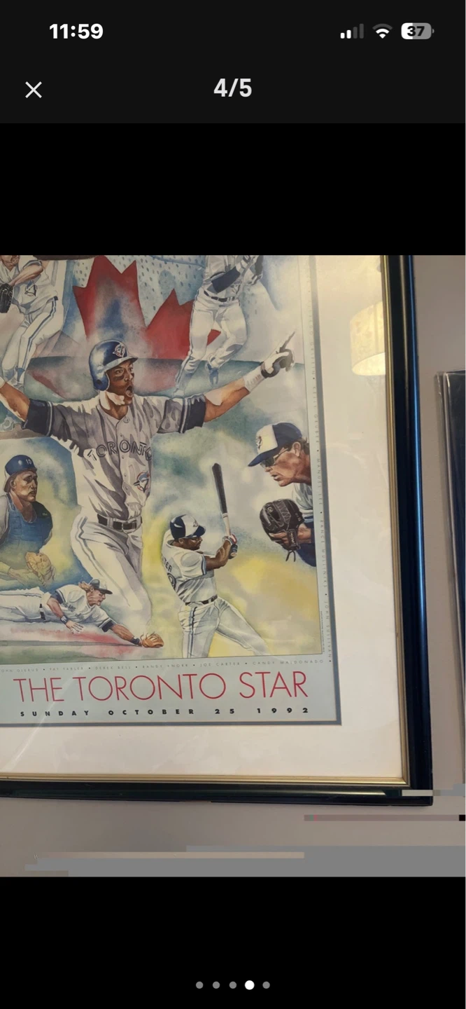 Toronto Star Baseball Poster - October 25 1992 - photo 3