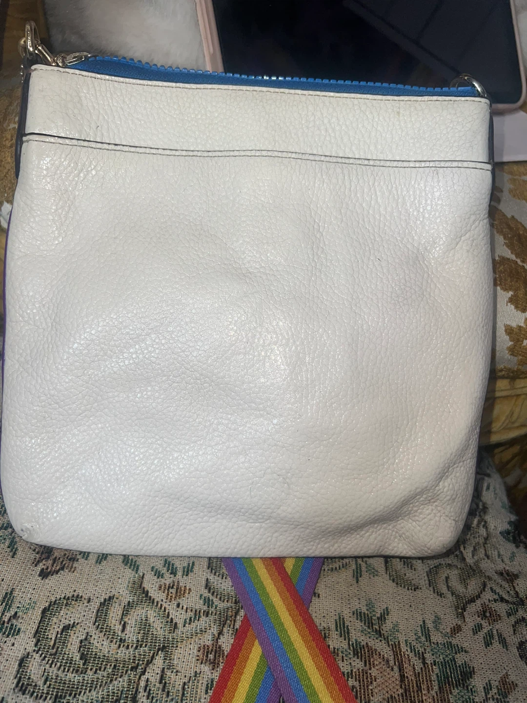 Coach White Leather Crossbody Bag with Rainbow Horse ⚽ - photo 3