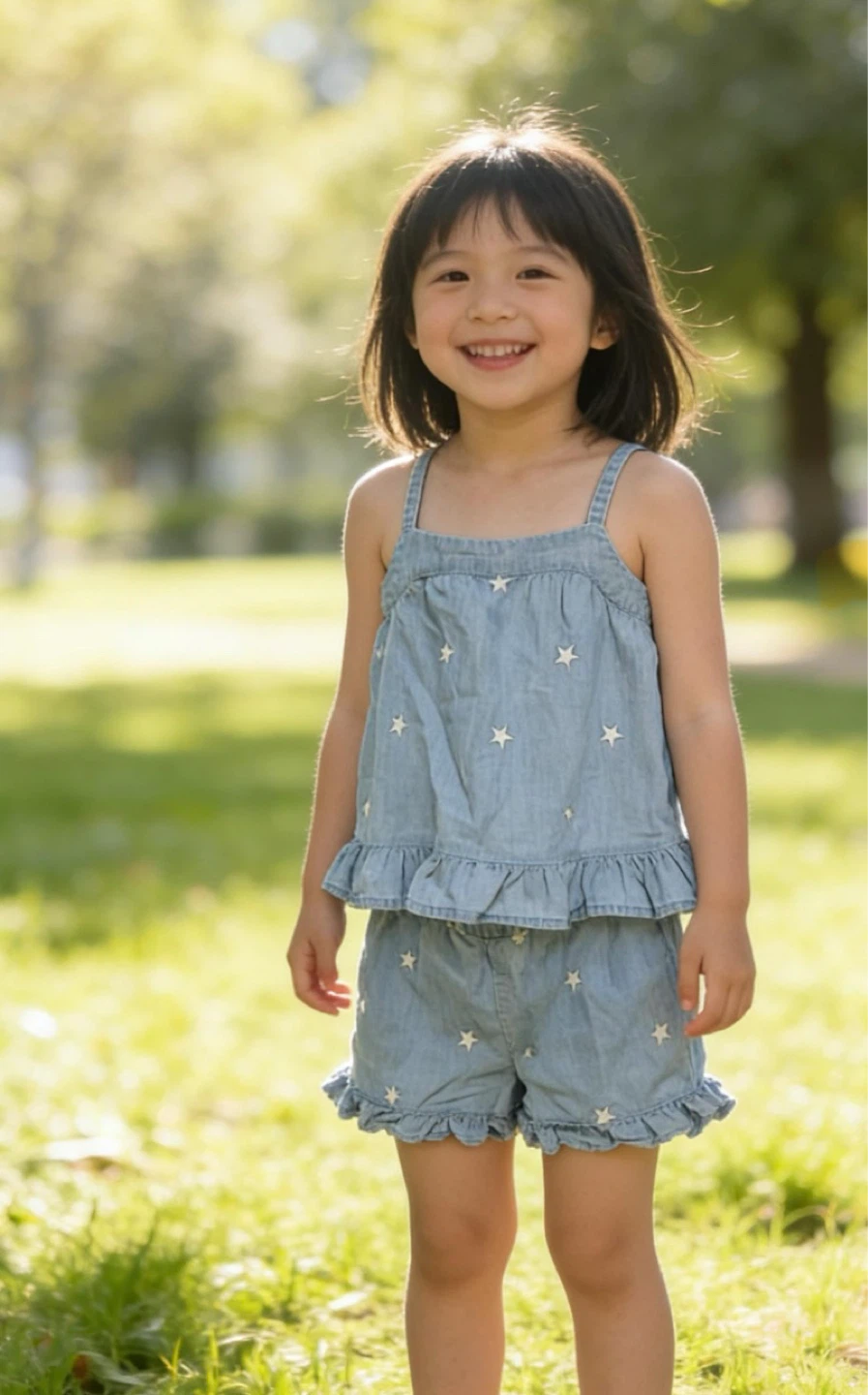 Gap Kids Denim Star Tank Top and Shorts Set
