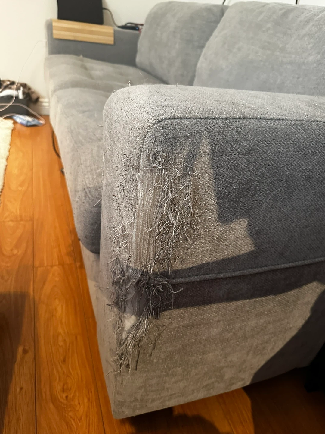 Grey Sofa with Built-in USB Charging Ports - photo 3