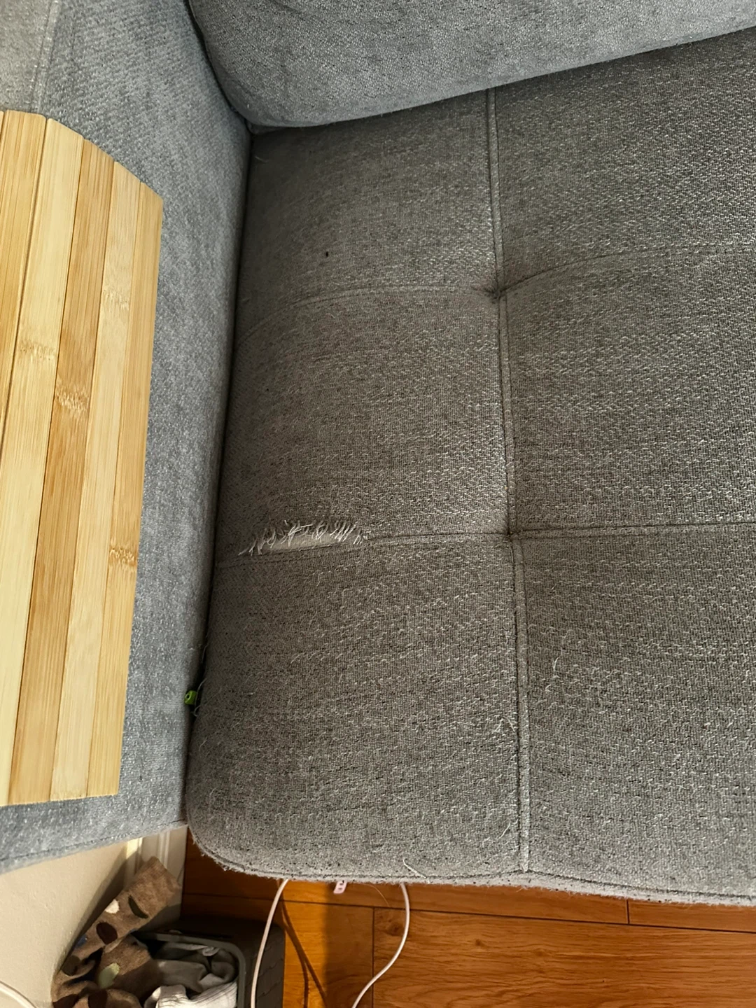 Grey Sofa with Built-in USB Charging Ports - photo 2
