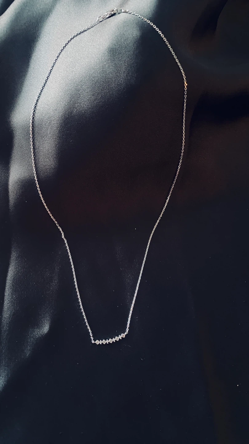 Silver-toned Necklace with Three Stars and Matching Earrings Set - photo 3