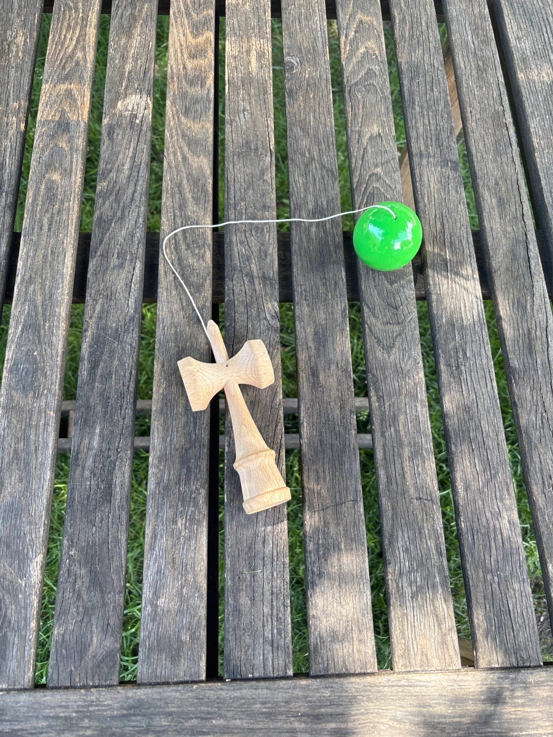 Wooden Kendama Toy with Green Ball ⚽️