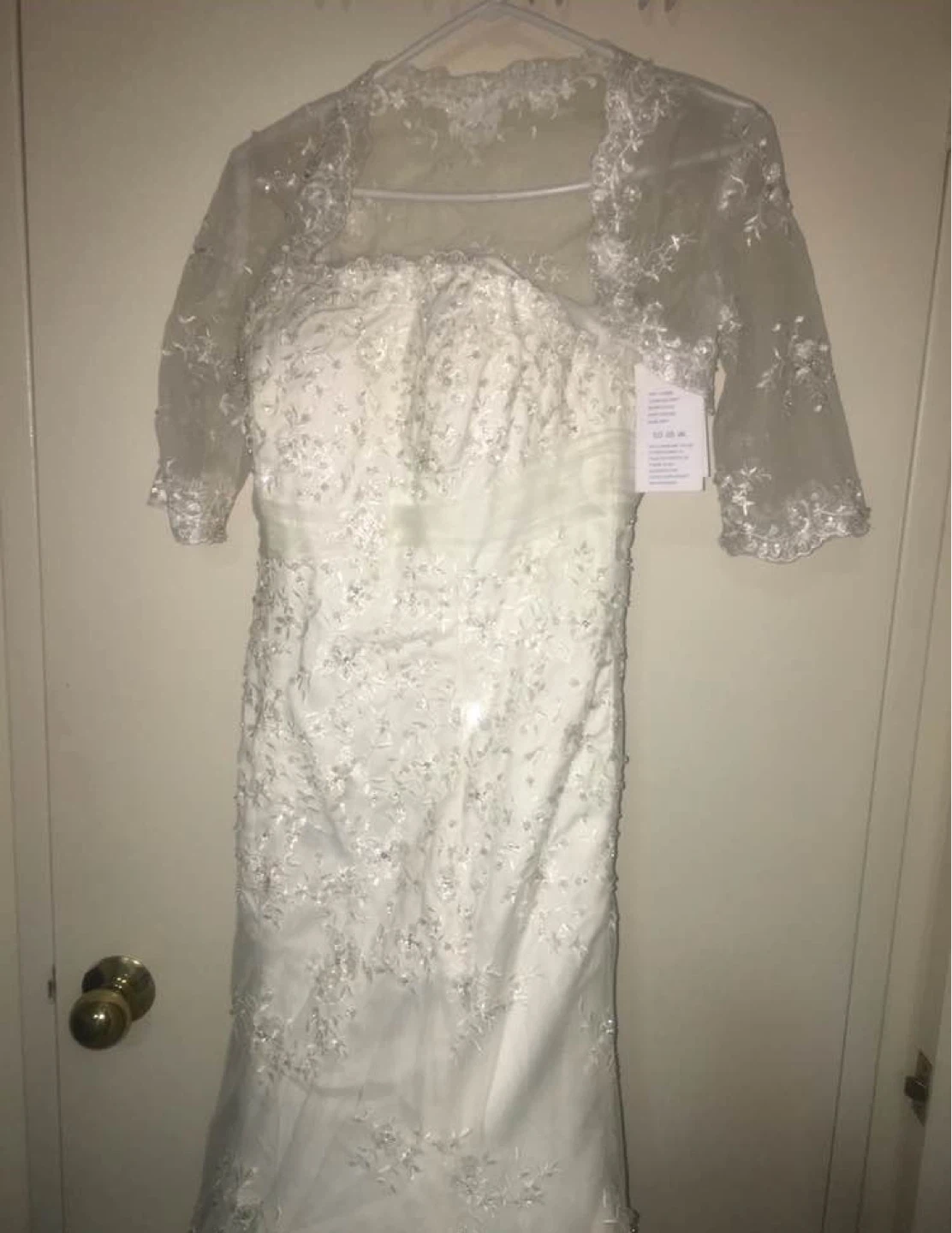 White Lace Wedding Dress with Bolero - photo 2