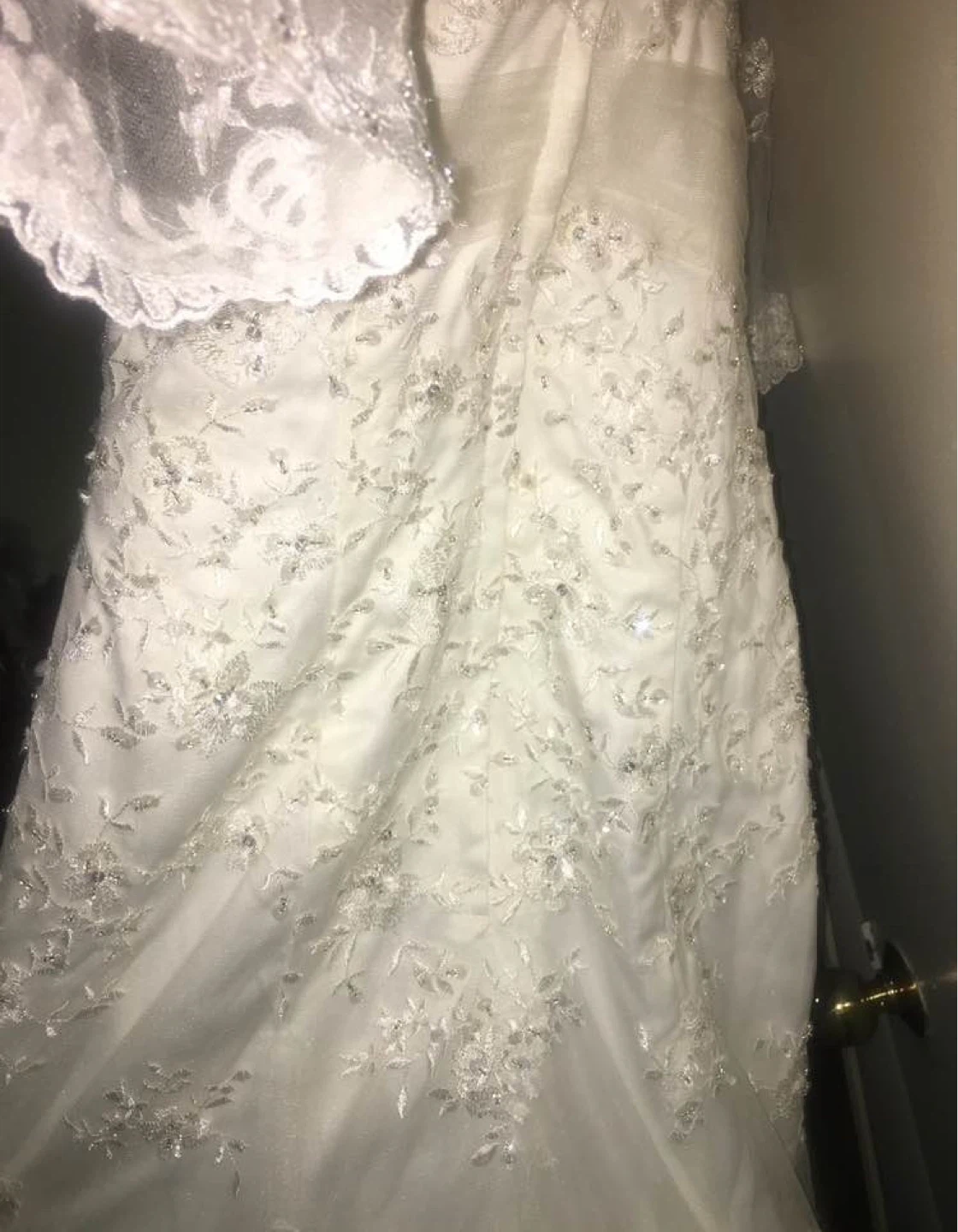 White Lace Wedding Dress with Bolero - photo 3