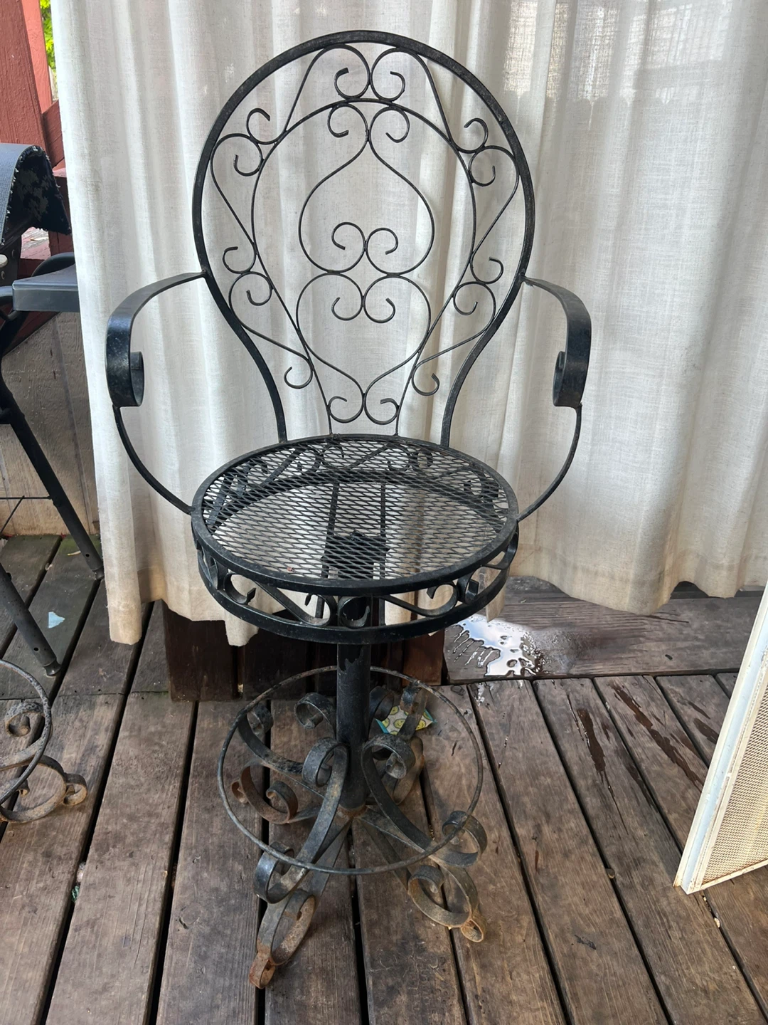 Wrought Iron Swivel Bar Stools (Set of 2) ⚽ - photo 2