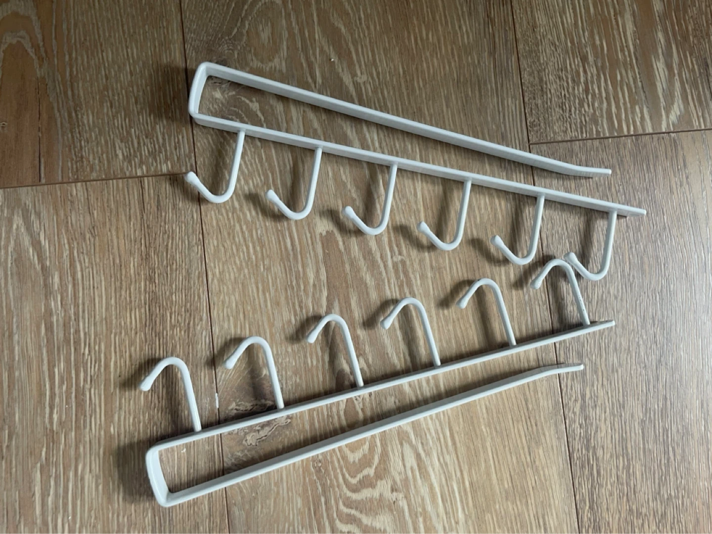 White Under Shelf 10 Hook Rack ⚽️ - photo 2
