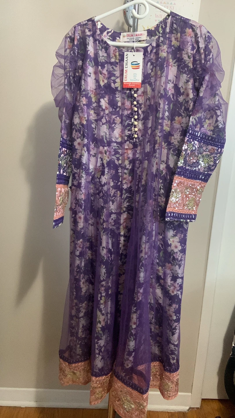 ⚽️Ethnic by RUMAN MAAN Purple Floral Dress
