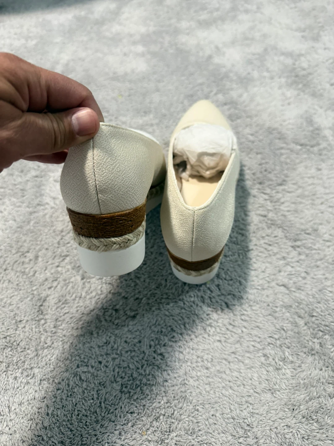 Women's Beige Espadrille Wedge Flats - photo 5