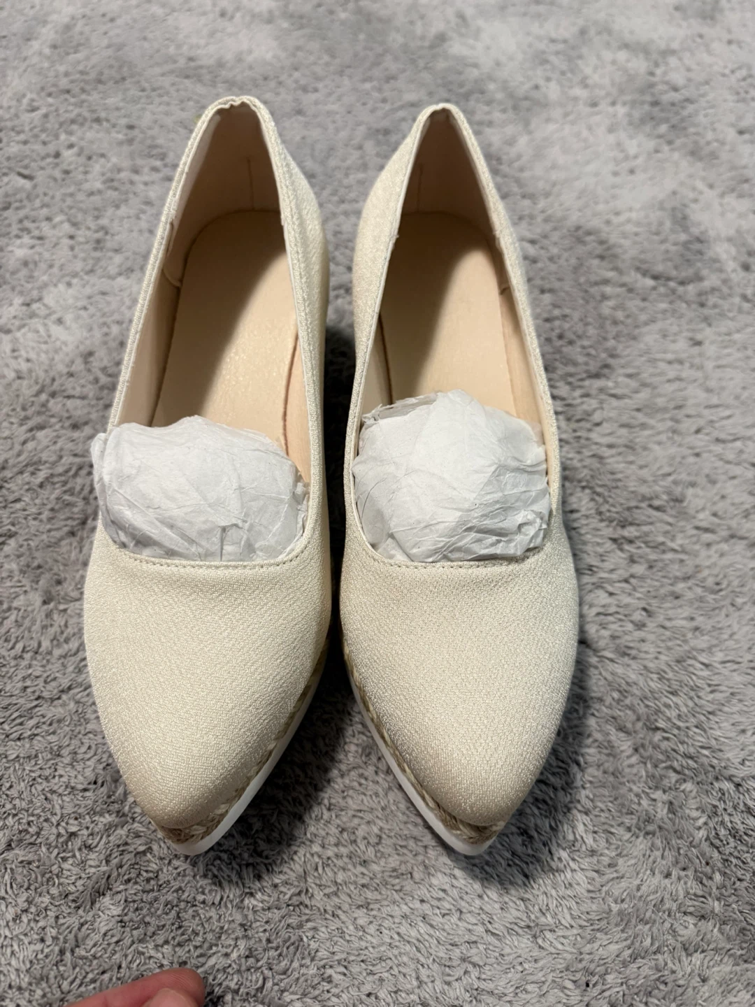 Women's Beige Espadrille Wedge Flats - photo 3