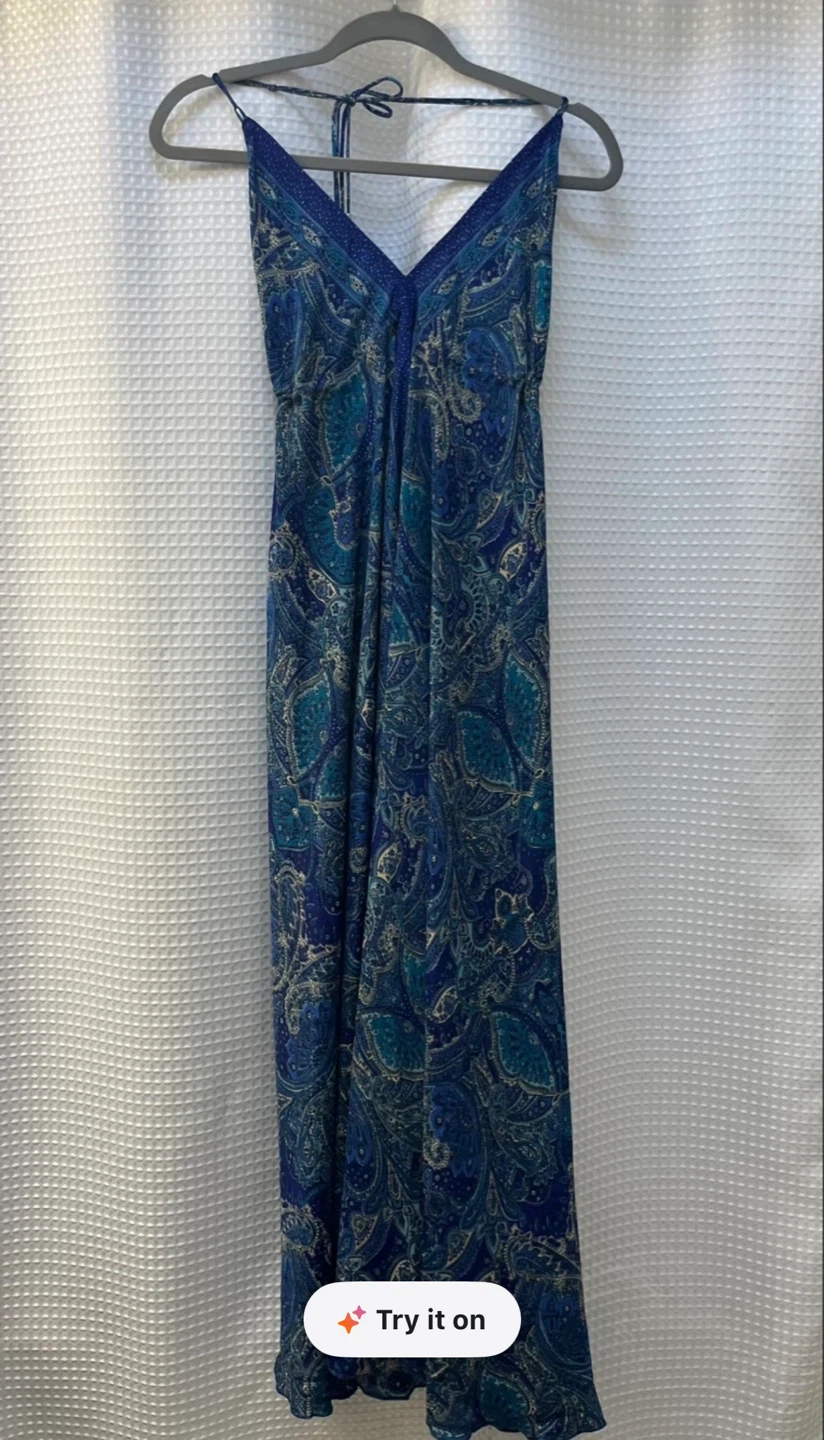 Blue Boho Paisley Maxi Dress - photo 4