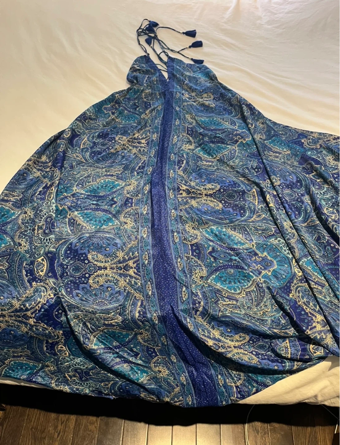 Blue Boho Paisley Maxi Dress - photo 3