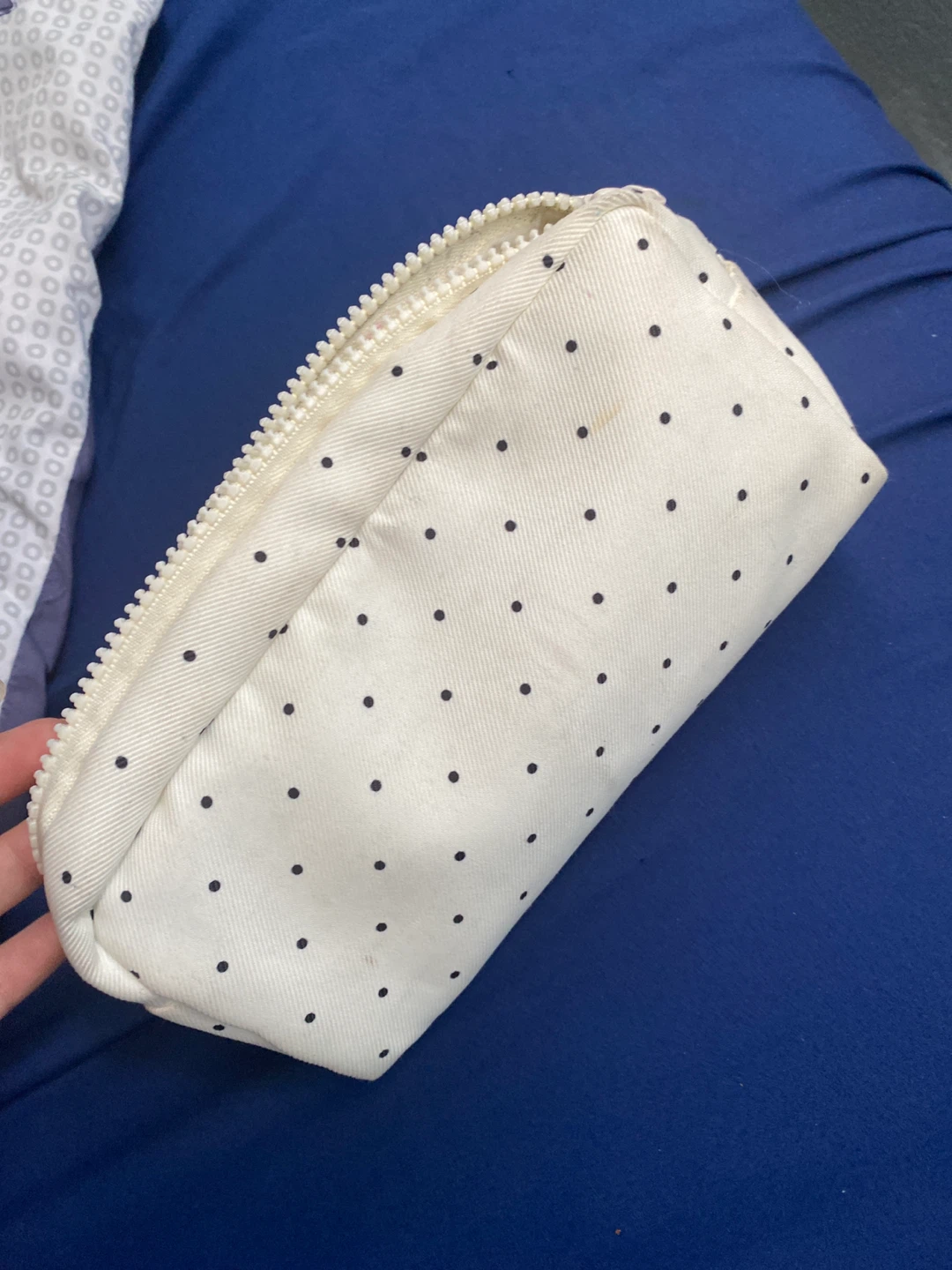 White Polka Dot Pencil Case⚽️ - photo 2