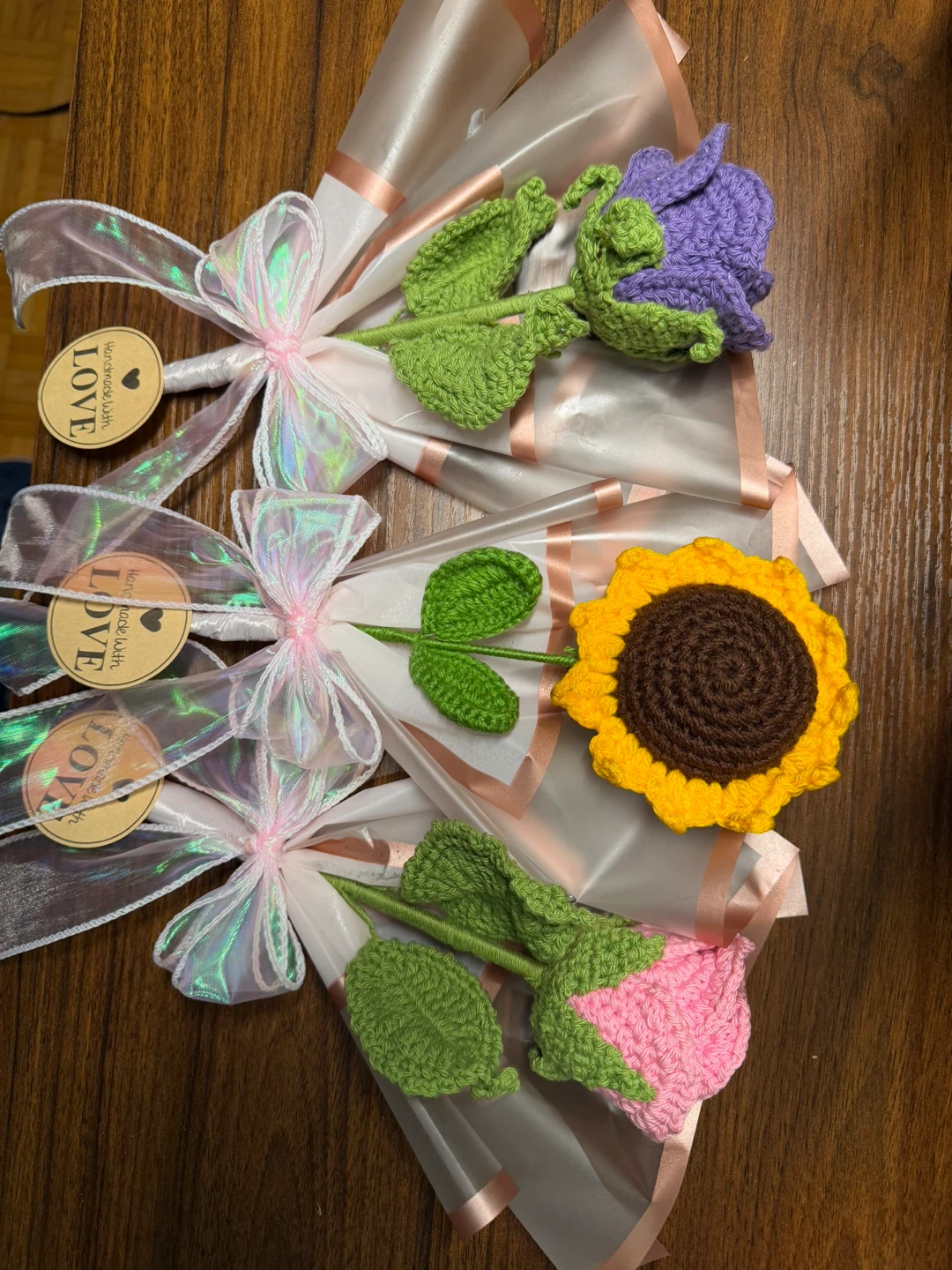 Handmade Crochet Flower Bouquets