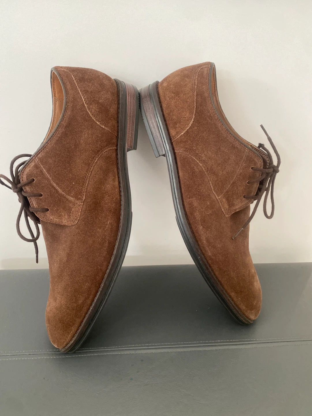 Clarks Suede Derby Shoes size 9,5 - photo 5