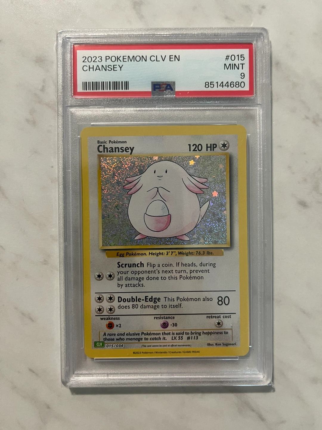 2023 Pokémon Chansey CLV EN Graded Card ⚽