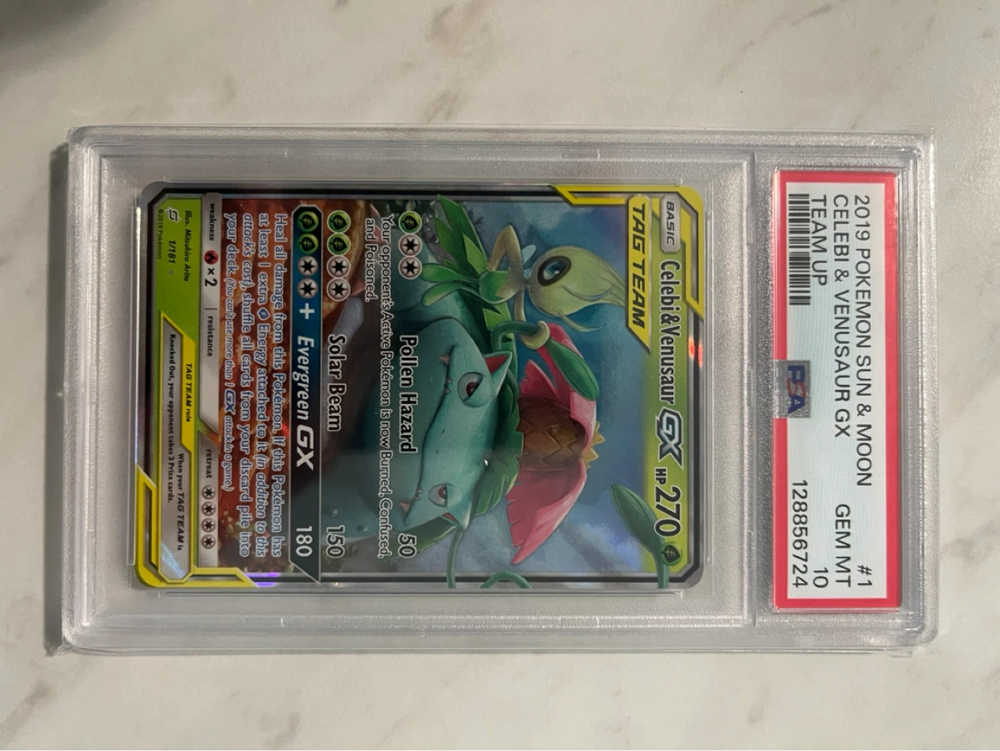 2019 Celebi & Venusaur GX Tag Team Card ⚽