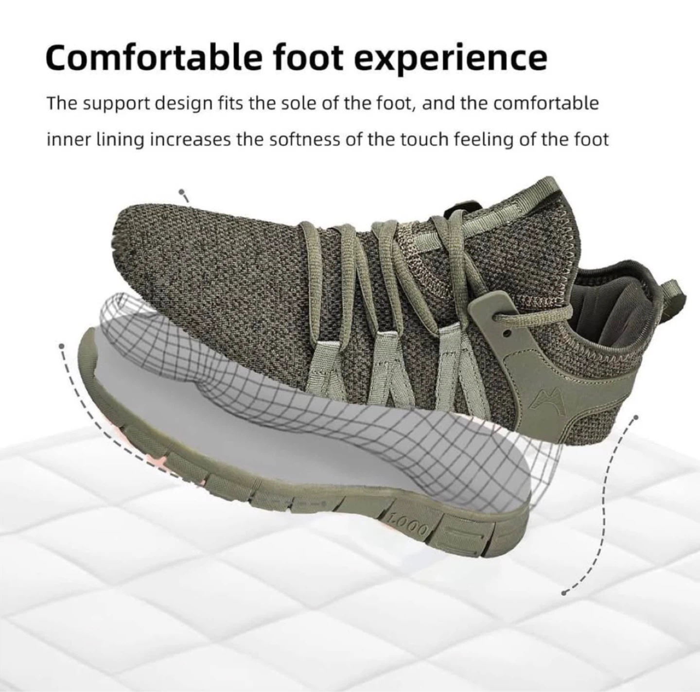 Green Knit Mesh Sneakers - Size 6.5, brand new - photo 3