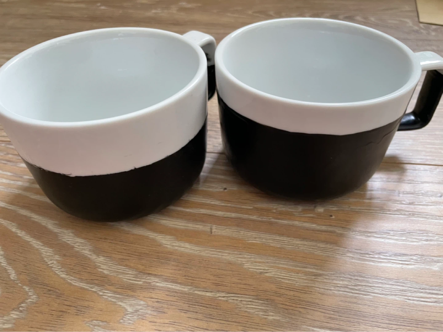 Two Black and White Mugs (write with chalk on black portion) ⚽️