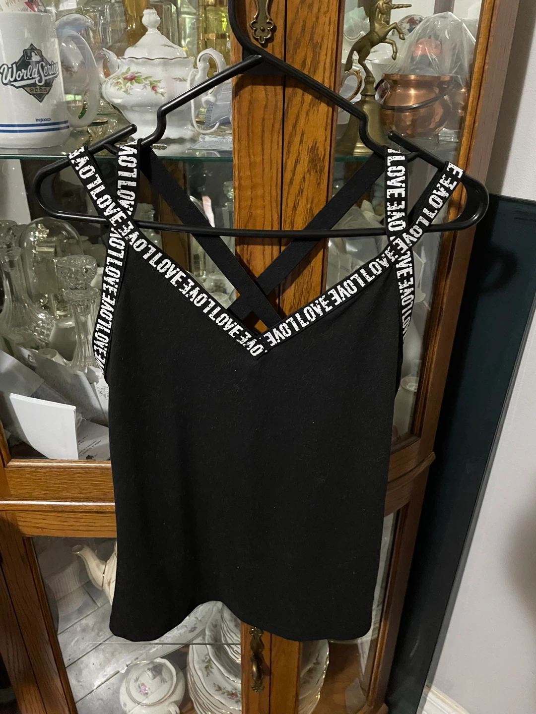 ⚽️ Black Camisole with 'LOVE' Straps