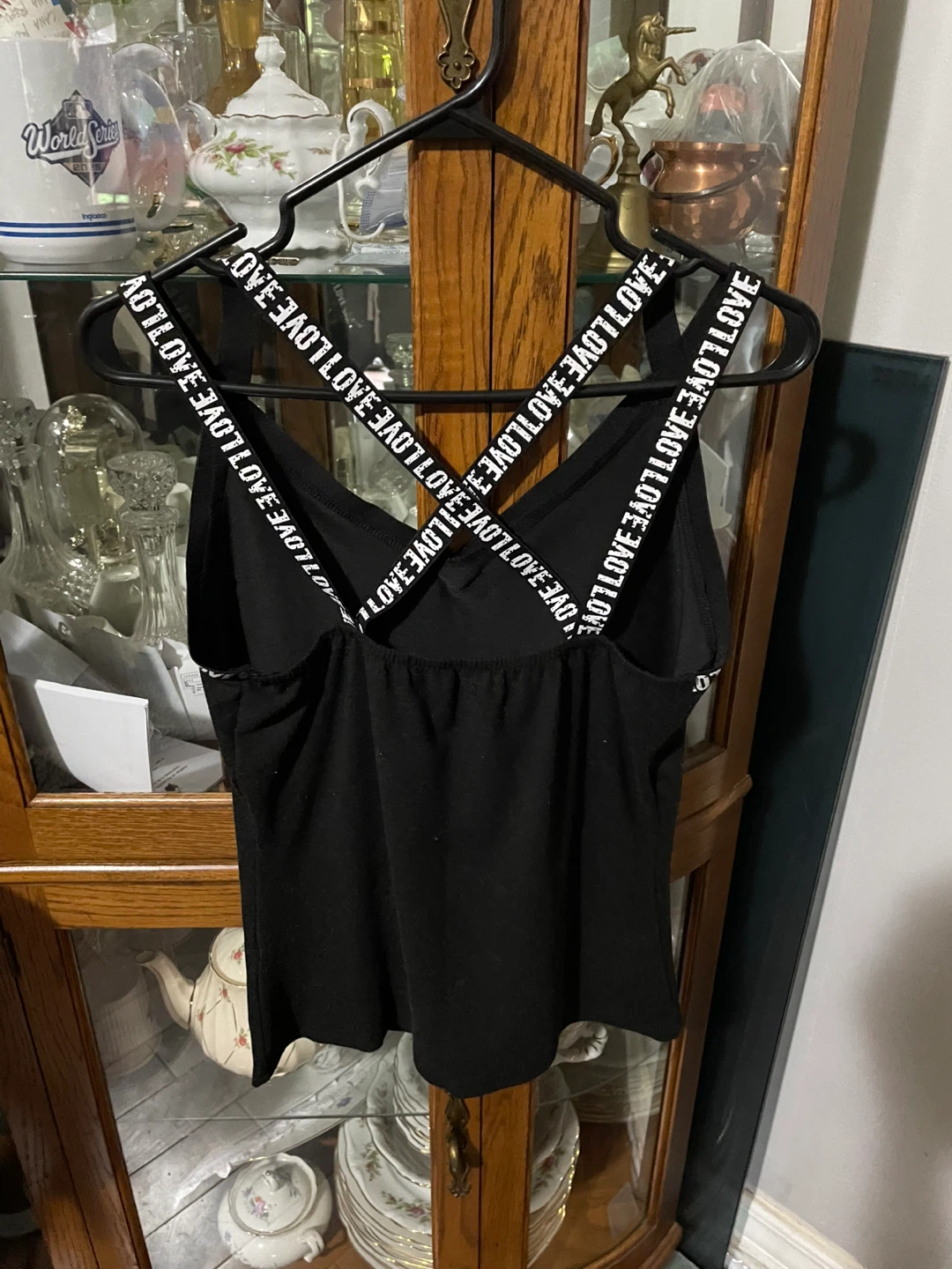 ⚽️ Black Camisole with 'LOVE' Straps - photo 2