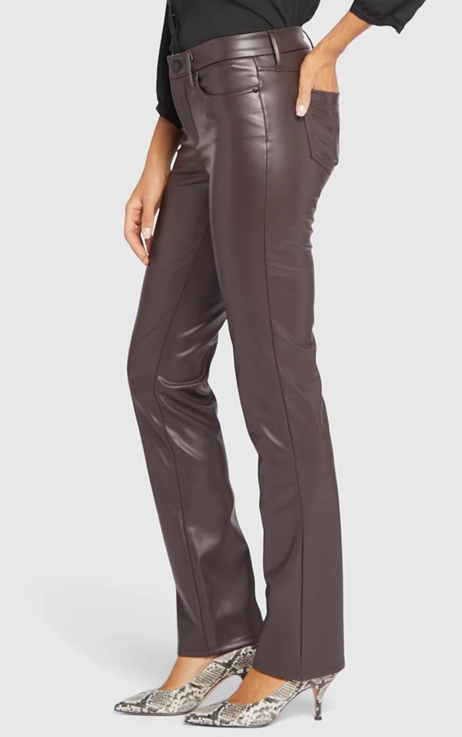 ⚽️ NWT NYDJ Marilyn Straight Faux Leather Pants - photo 2