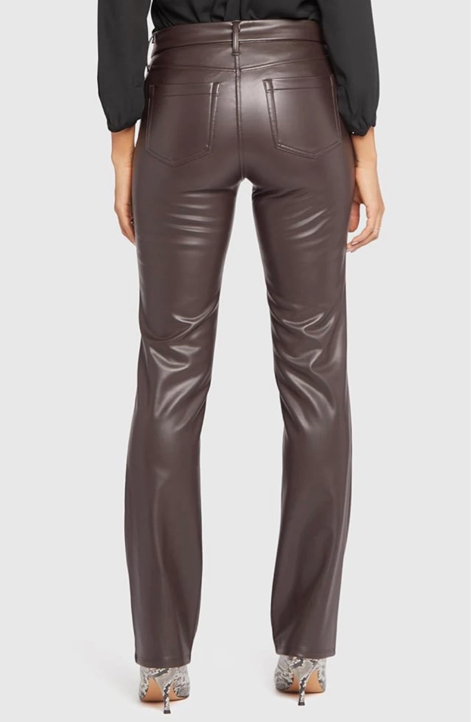 ⚽️ NWT NYDJ Marilyn Straight Faux Leather Pants