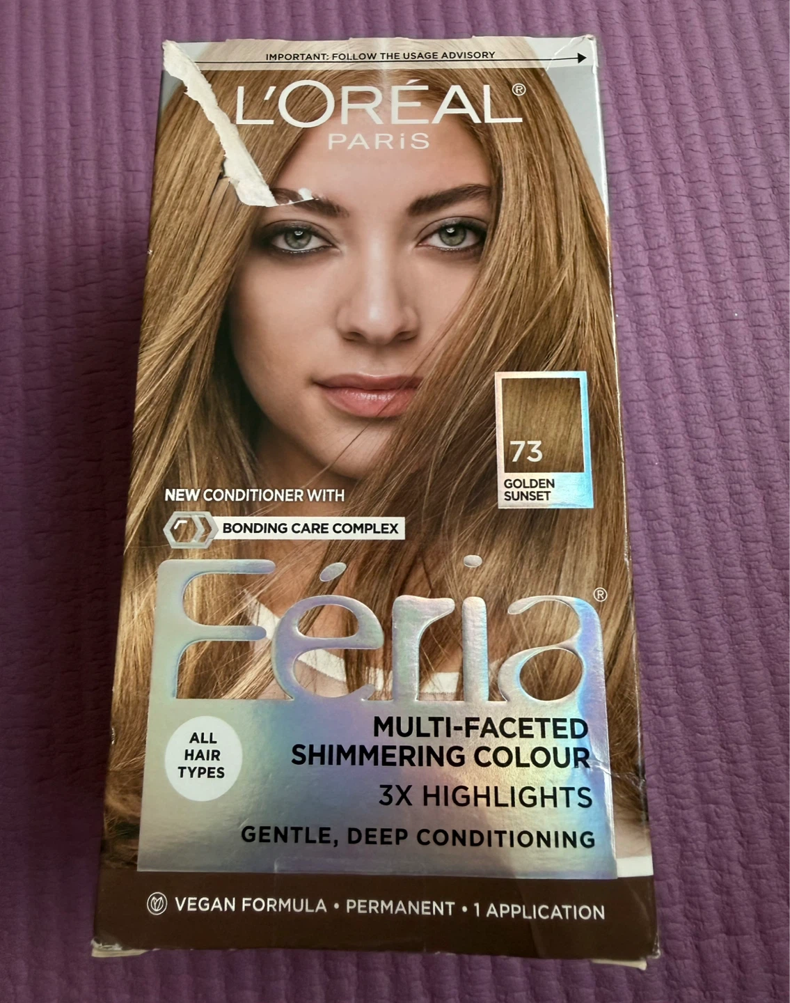 NEW⚽️L'Oréal Paris Féria 73 Golden Sunset Hair Color