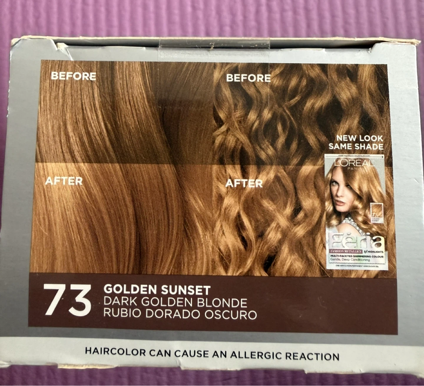 NEW⚽️L'Oréal Paris Féria 73 Golden Sunset Hair Color - photo 2