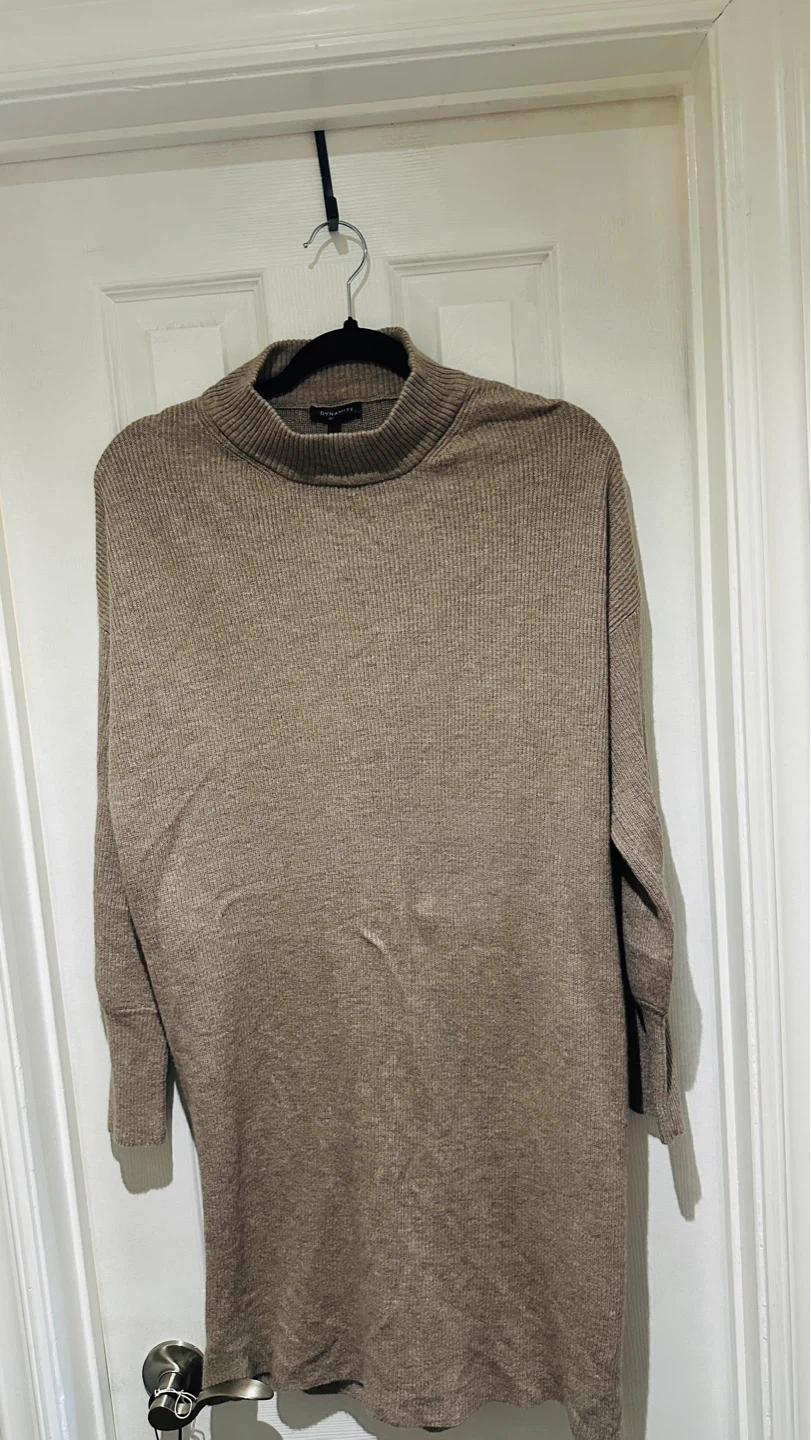 Dynamite Mock Neck Sweater Dress