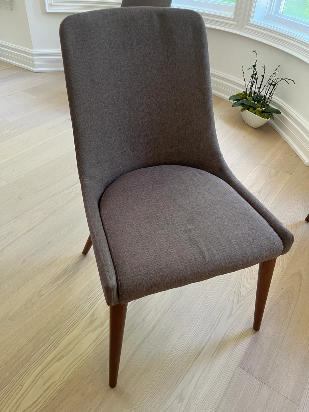 8 Grey Upholstered Dining Chair