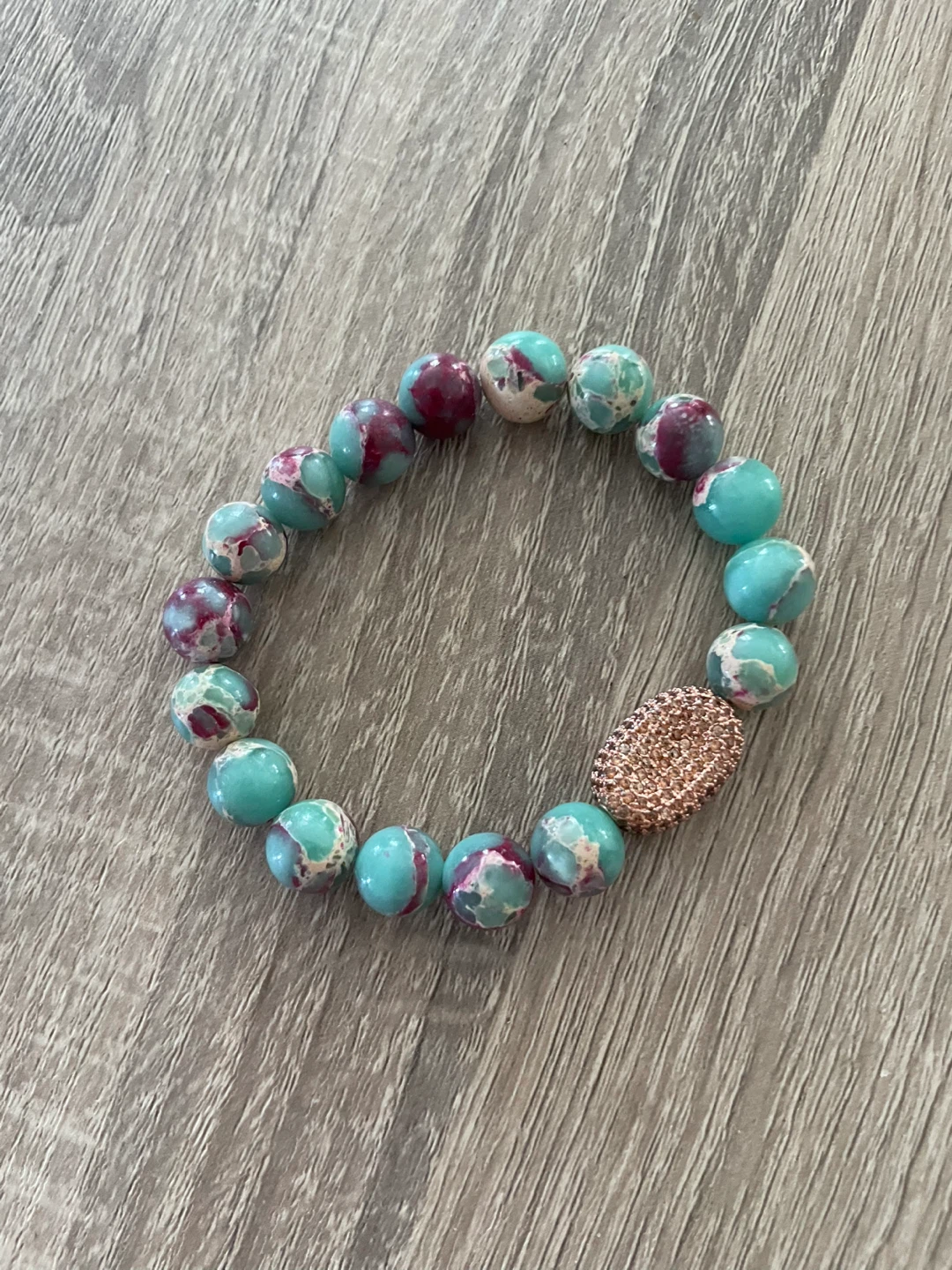 Beaded Bracelet with Rose Gold Accent ⚽️