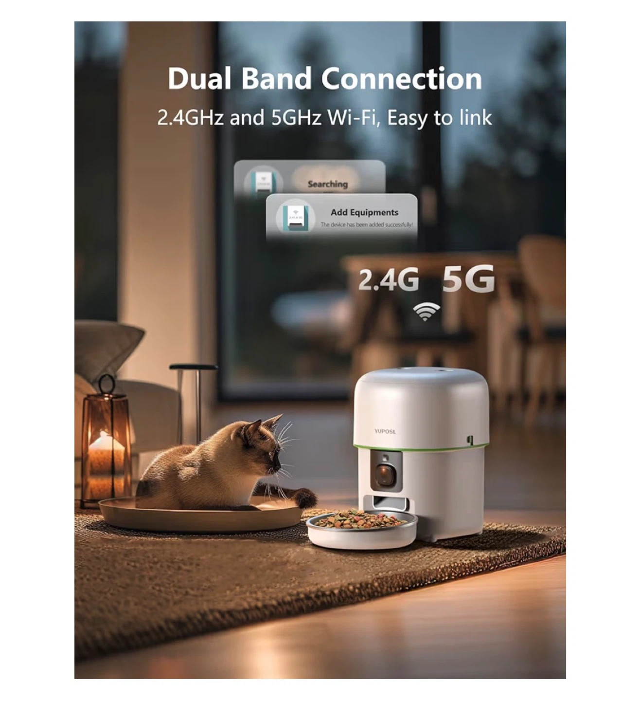 ⚽️ YUPOSL Automatic Pet Feeder with Camera (Mushroom Model) - photo 5
