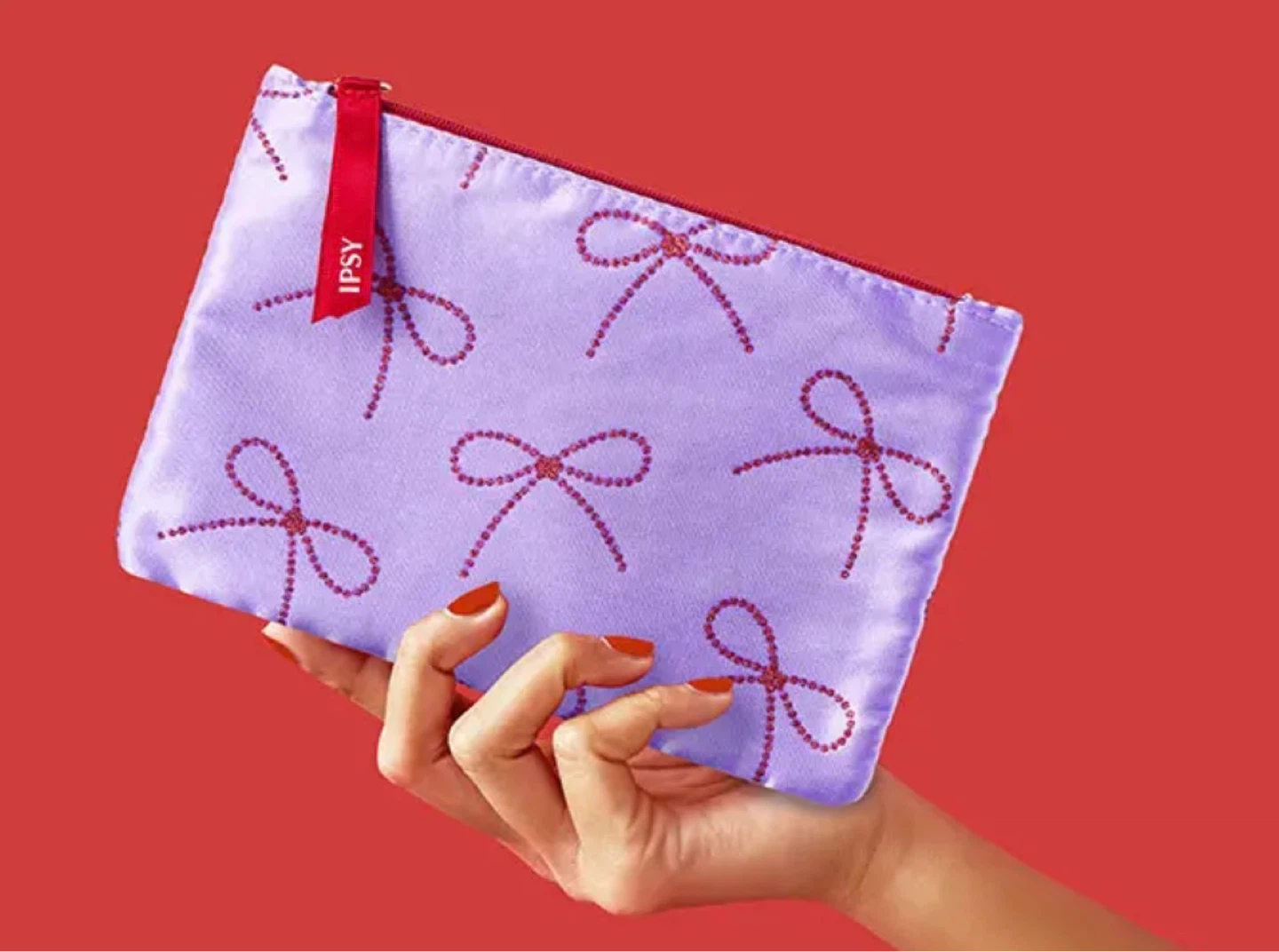 ⚽️Ipsy Lavender Bow Cosmetic Bag Christmas 2025 Edition