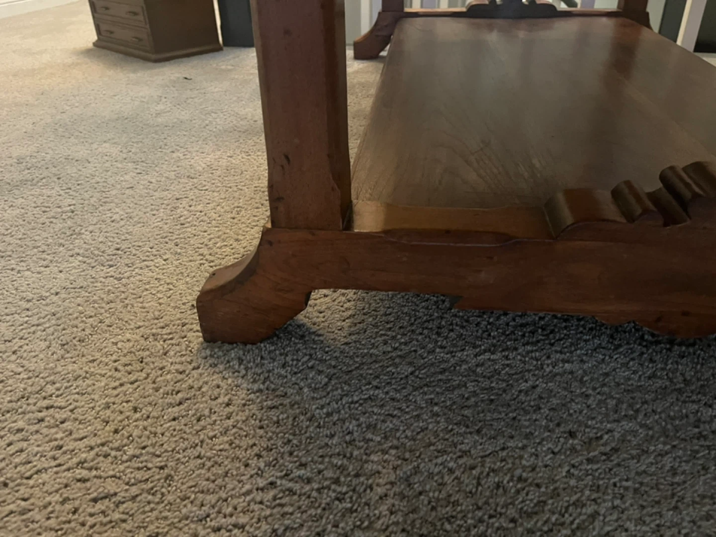 ⚽️Vintage cherrywood Mission style console table or writing desk - photo 5