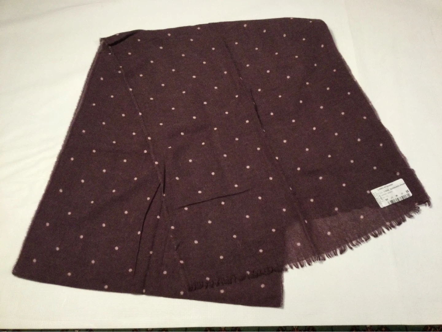 ⚽️Brown Polka Dot Scarf Cashmere Wool