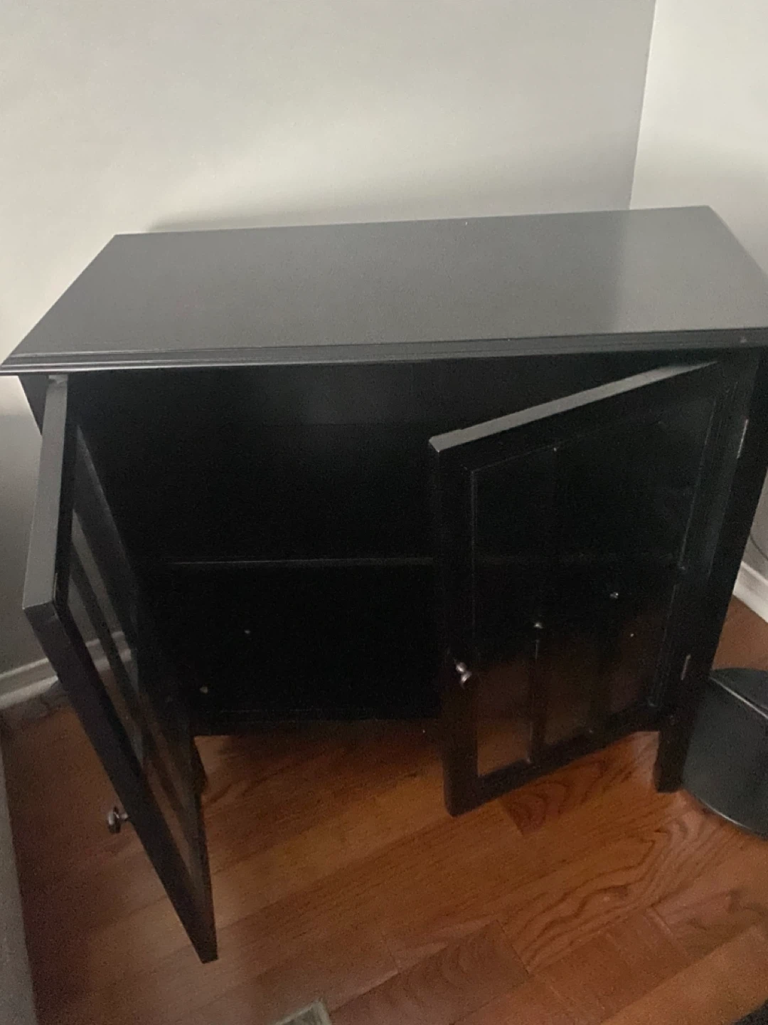 Black Cabinet with Glass Doors - photo 2