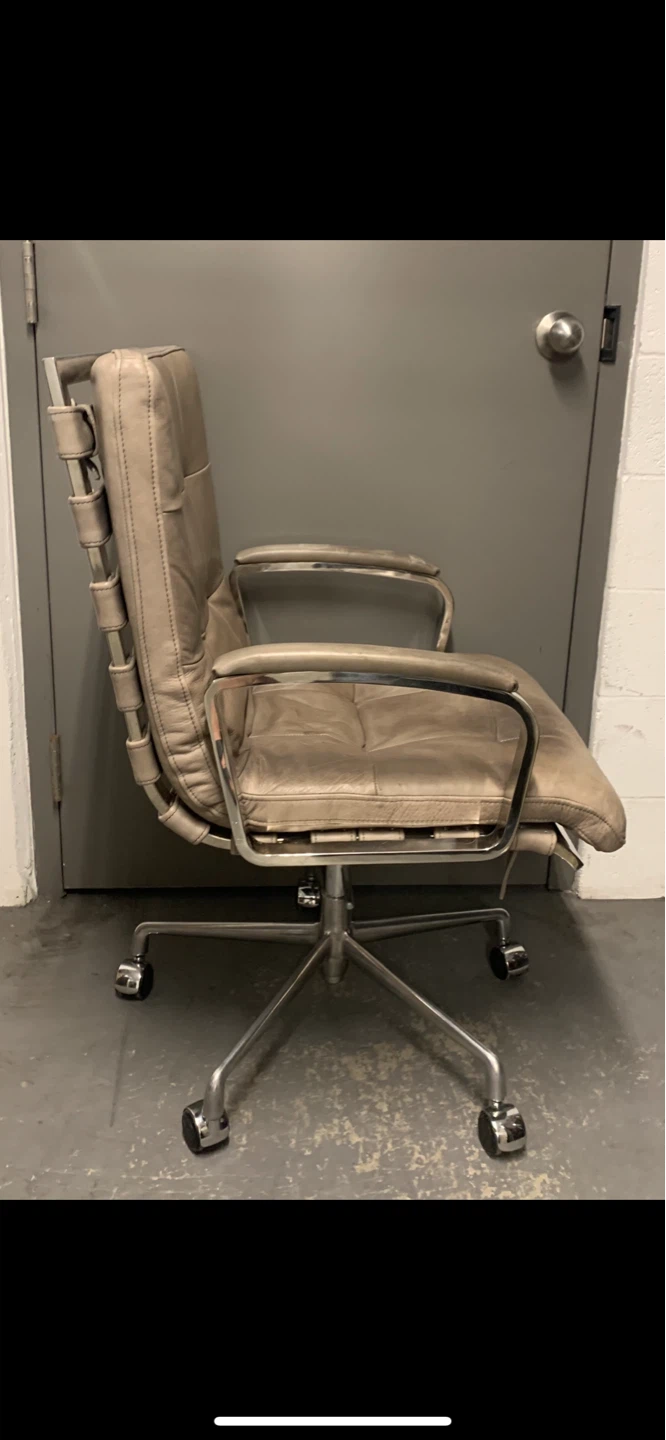 💎LUXE LEATHER “Restauration Hardware” Office Chair - photo 4
