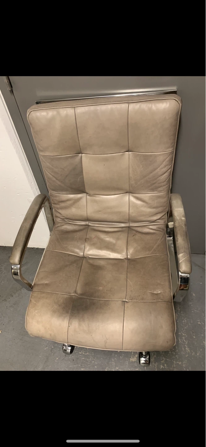 💎LUXE LEATHER “Restauration Hardware” Office Chair - photo 2