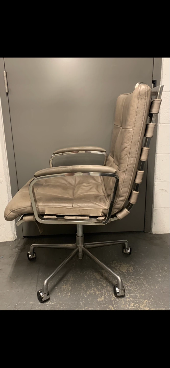 💎LUXE LEATHER “Restauration Hardware” Office Chair - photo 3