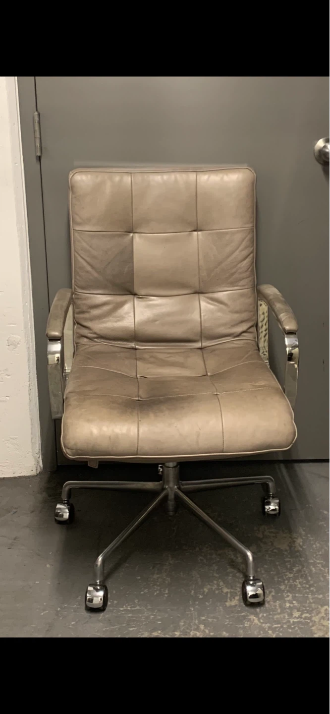 💎LUXE LEATHER “Restauration Hardware” Office Chair