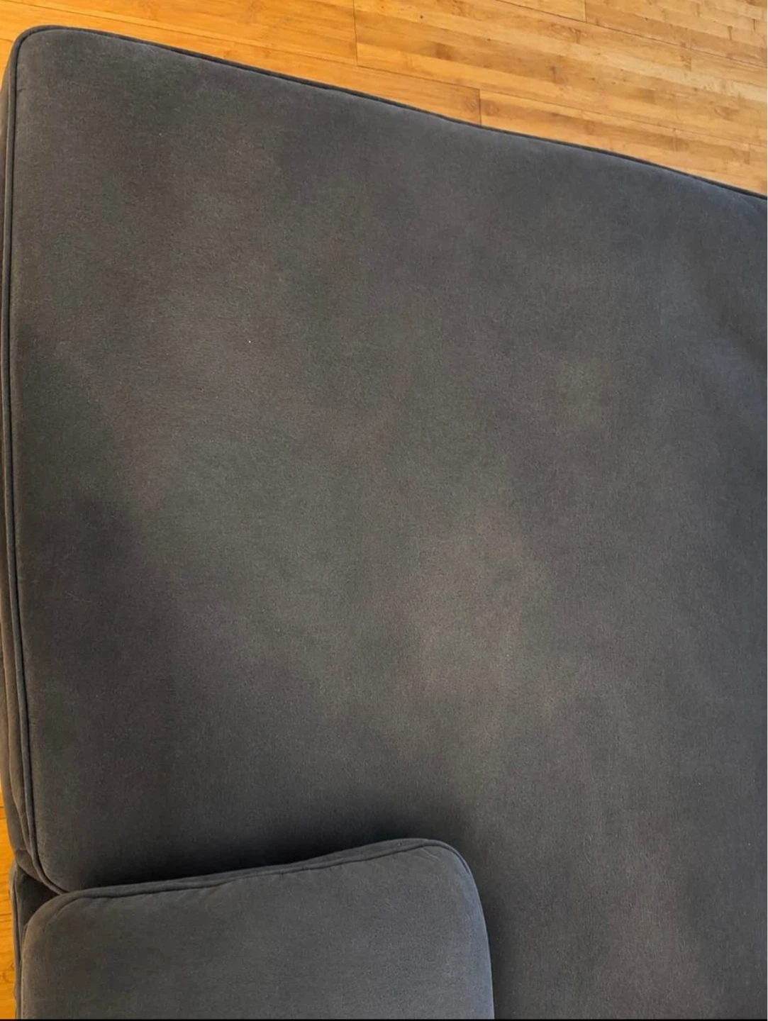 $170 Dark Grey Sectional Sofa with Storage Ottoman - photo 2