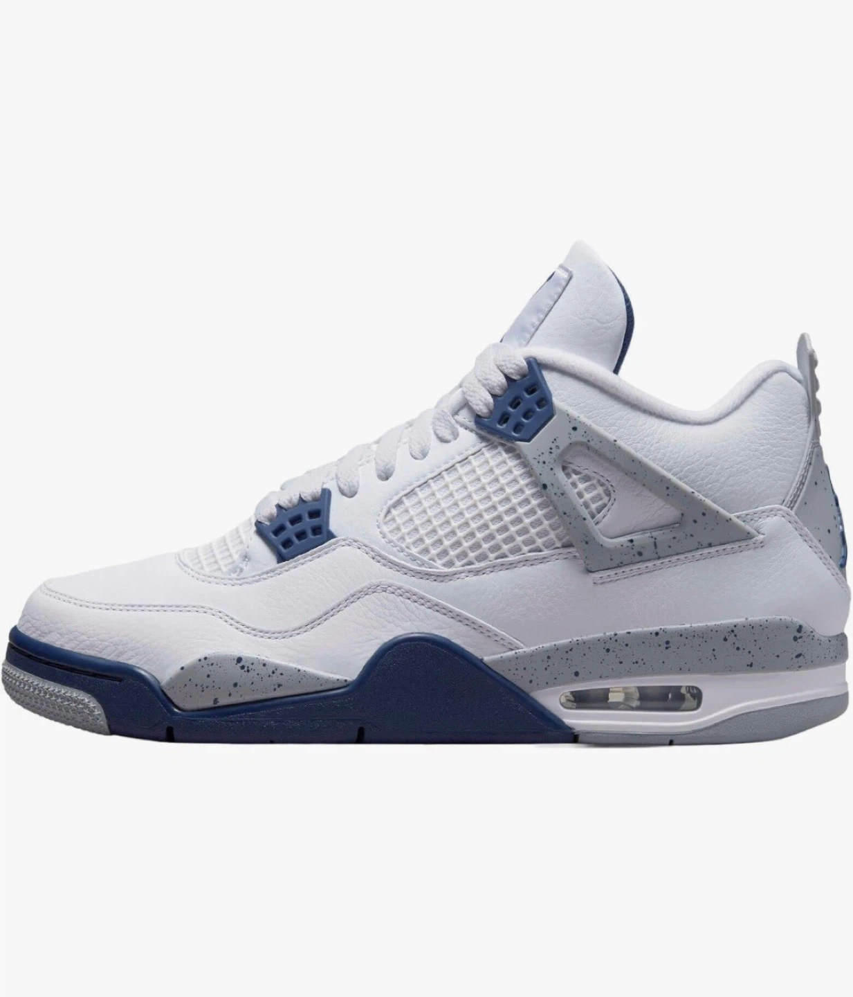 Air Jordan 4 "White/Dark Powder Blue" Sneakers