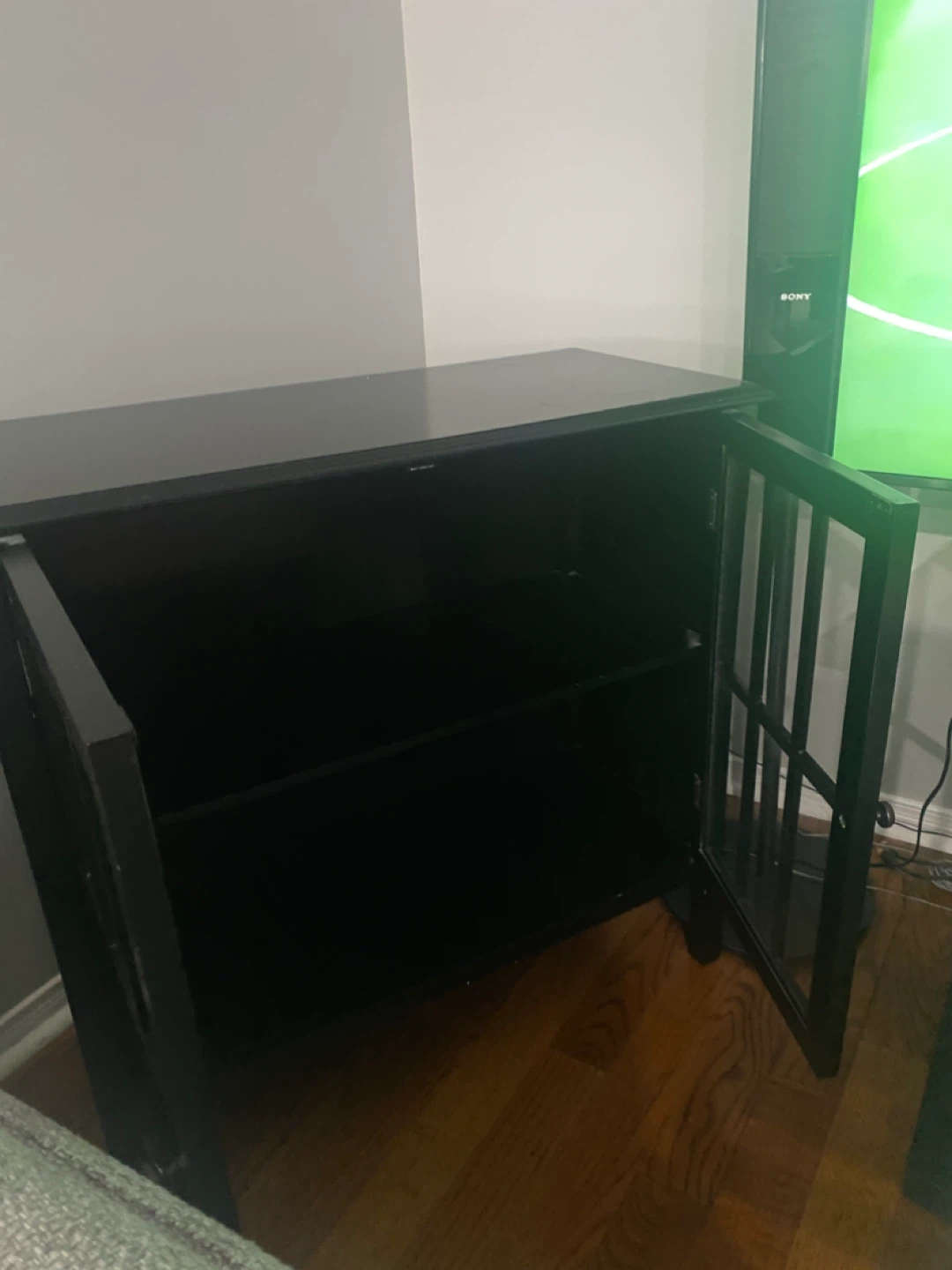 Black Cabinet with Glass Doors - photo 4