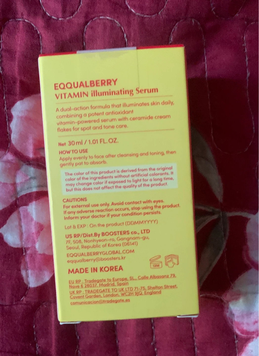 ⚽  Eqqualberry Vitamin Illuminating Serum 30ml - photo 4
