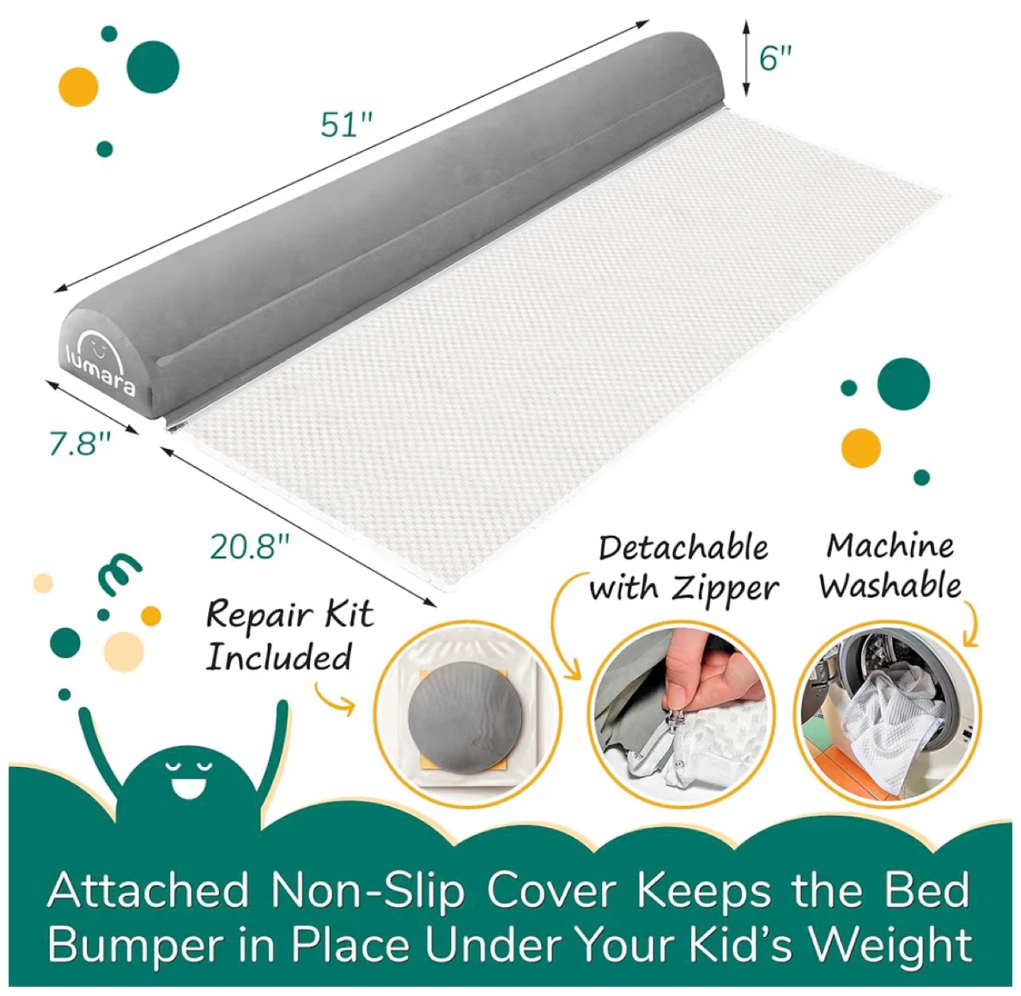⚽️ New Lumara Inflatable Bed Rail - photo 2