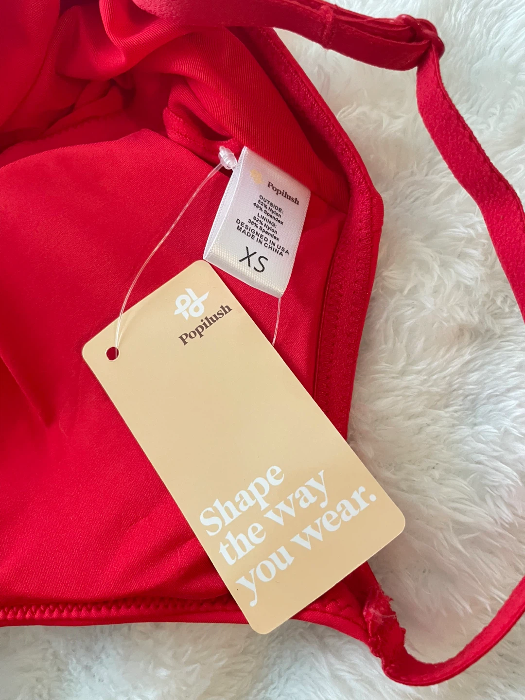 ⚽️ NWT Poplush Red Bodysuit - Size XS - photo 3